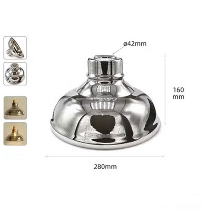 Modern Art E26 E27 Rauchgrauer Glasschirm-Ersatz 1,65 Zoll Fassung Graue Blattgestreifte Glasabdeckung für Shop Restaurant Dekor Lampe