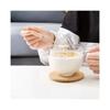Glass Cup Clear Coffee Mug with Lids Spoon for Breakfast Tea,Milk,Beverage,Oats,yoghurt