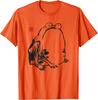 Japanese Frog Art Sumie Ink Painting Graphic Tee Casual Crewneck TShirt for Men