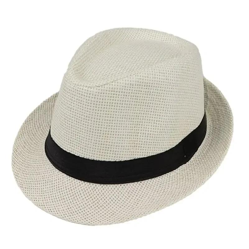 Summer Children's Hat Straw Hat Boys and Girls Baby Cap Manual Straw Summer Vacation Hat Parent-child for Sun Caps