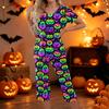 Women Two Piece Halloween Print Lounge Set Short Sleeve Top and Capri Pants Casual Pajama Set for Relaxed Fit