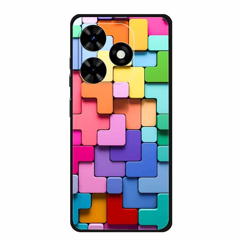 For Tecno Spark Go 2024 Case Luxury TPU Silicone Soft Back Cover Phone Cases for Tecno SparkGo 2024 BG6 Shockproof Flower Fundas