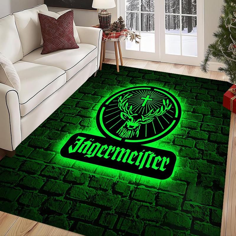 Jägermeister: Tappeto Audace Vivace Arredamento Casa Adatto a Tutte le Stagioni Cuscino per Sedia da Ufficio Arte Decorazione Stanza del Dormitorio