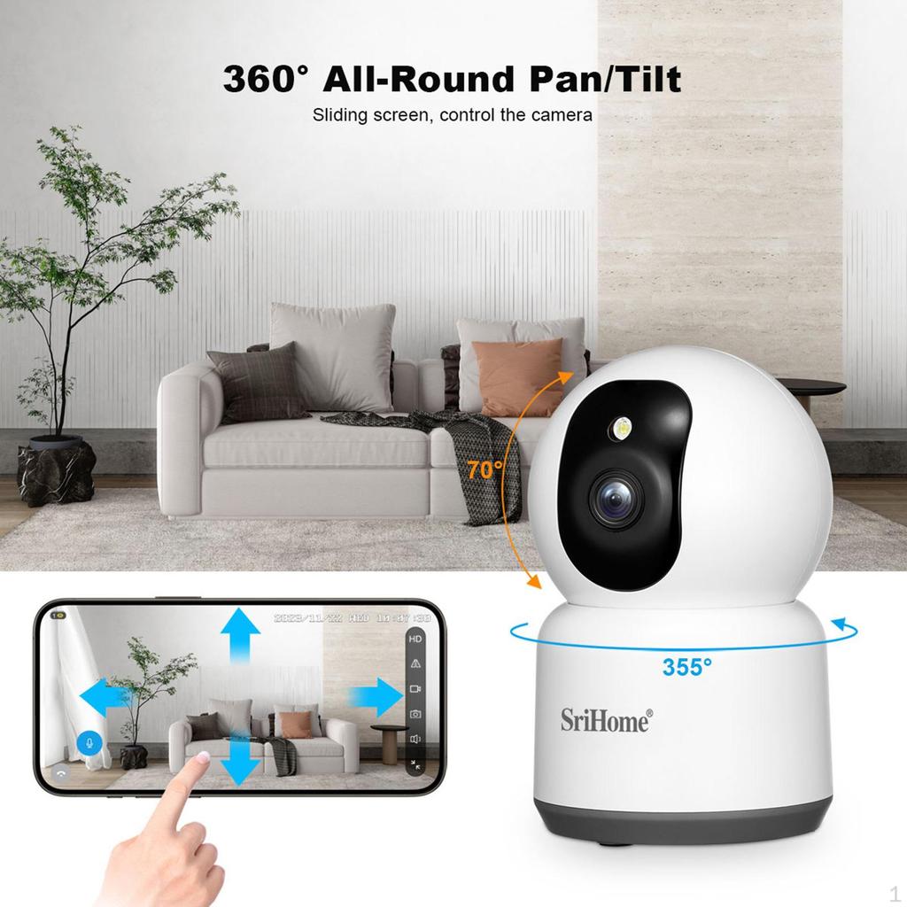 Security Camera EU Plug Recording with Mic IP WiFi 2 Way Audio