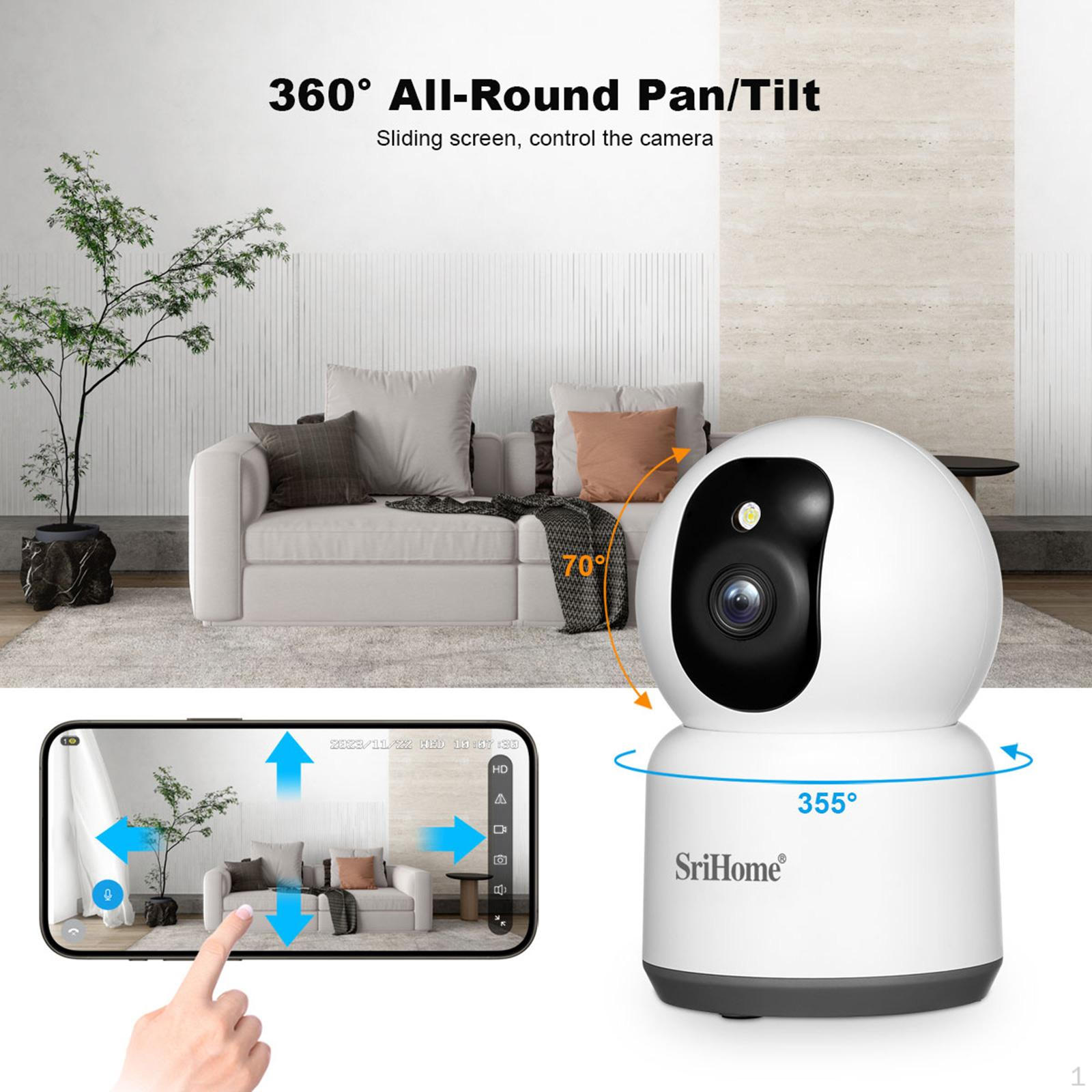 

Security Camera EU Plug Recording with Mic IP WiFi 2 Way Audio