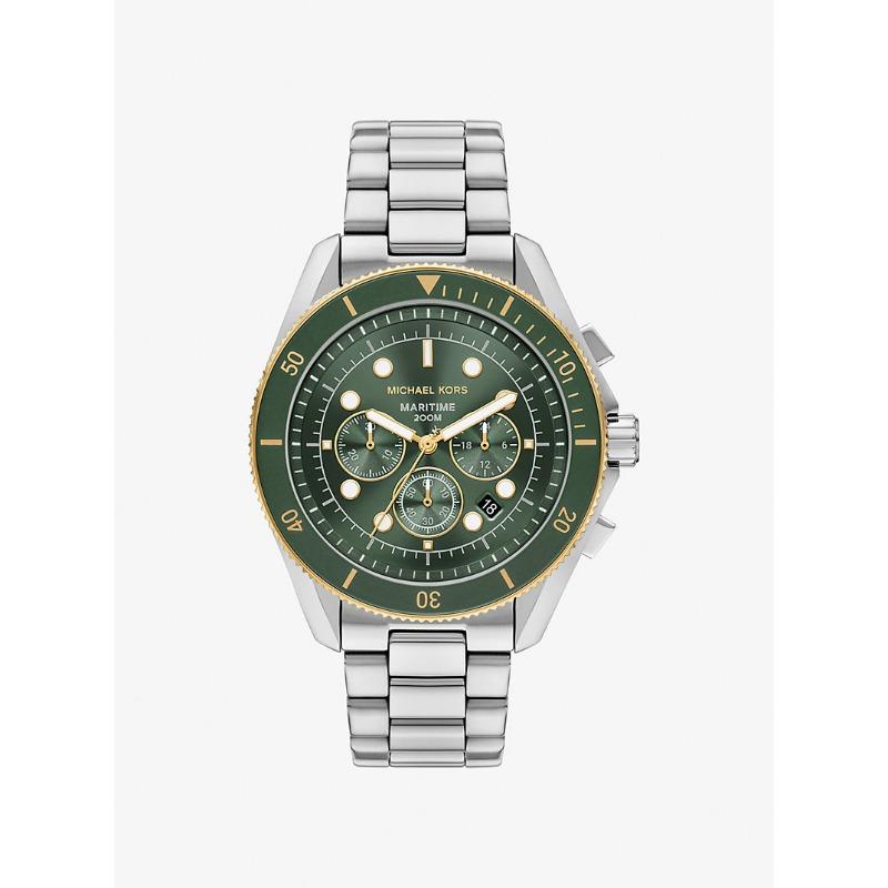 Крупные двухцветные морские часы Michael Kors MK9215 серебряный