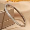 Exquisite Titanium Steel Starry Sky Bracelet with Inlaid Diamonds - Elegant and Luxurious European-American Design