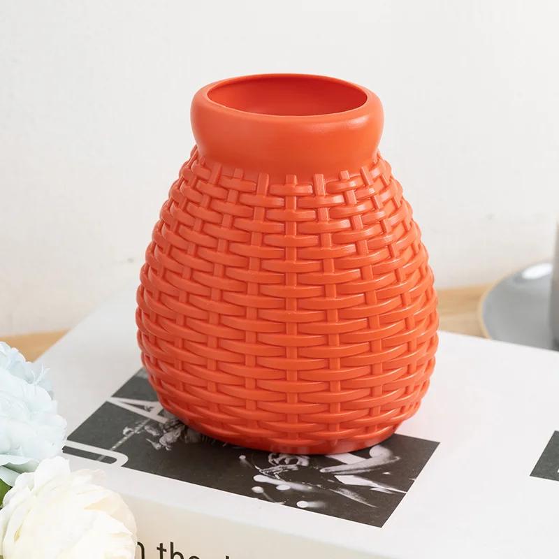 

Декоративные вазы, креативные пластиковые вазы, современный минималистский антикапельный декор для дома, украшения для гостиной, вазы для цветочных композиций