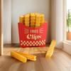 Striped Snack Bag Clips: Moisture-Proof French Fry Sealer & Refrigerator Magnet