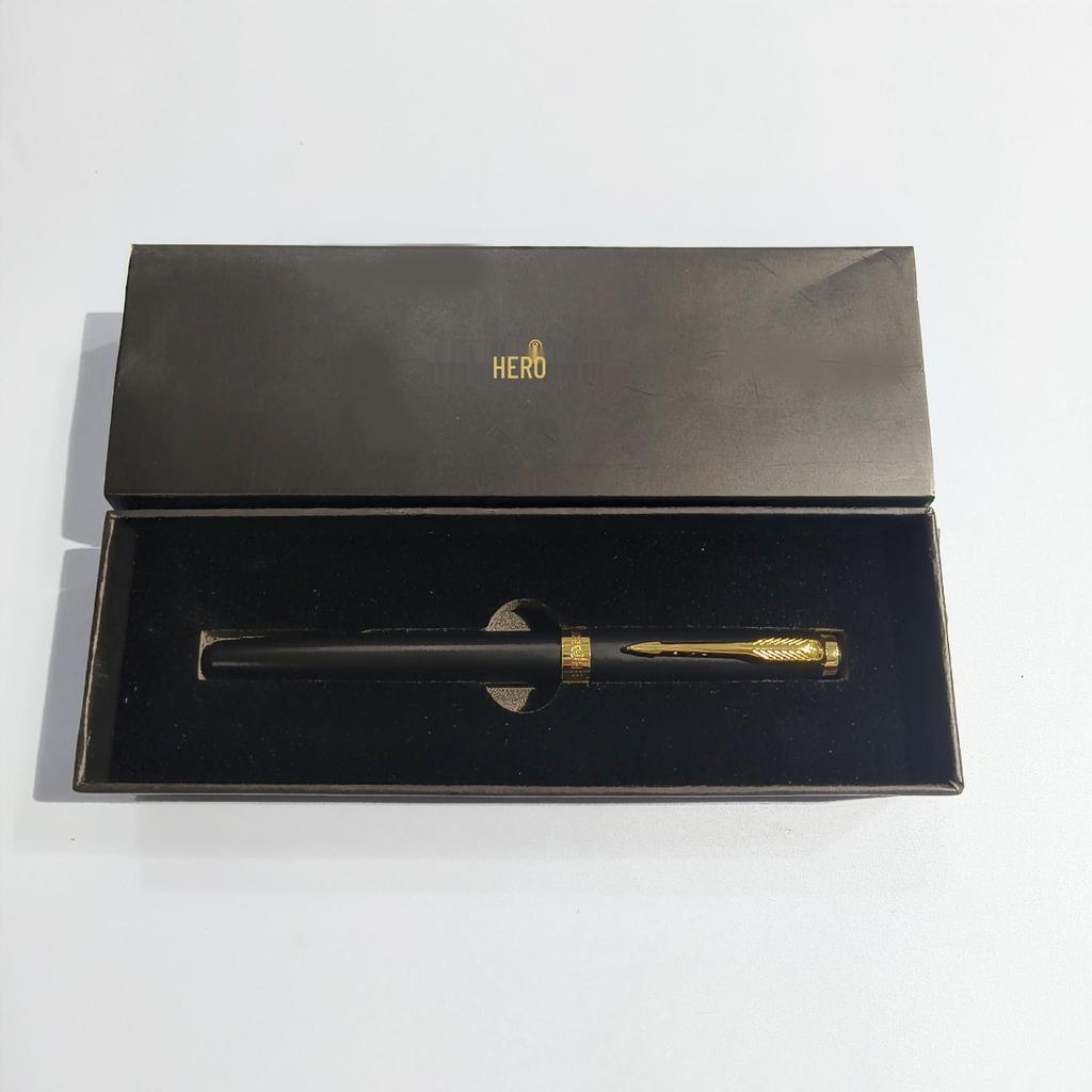 Hero 1502 Beaded Fountain Pen - Premium Metal Barrel, Ideal for Corporate Gifts & Office Meetings, Engravable.