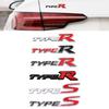 AAAX1 3D Metal Type S Type R Car Front Grill Rear Trunk Emblem Badge Sticker Decal For Civic Typer TypeS CRV HRV Accord Fit