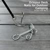 10Pcs Stainless Steel Spring Deck Pegs Retractable Tent Spring Stakes  Outdoor Camping
