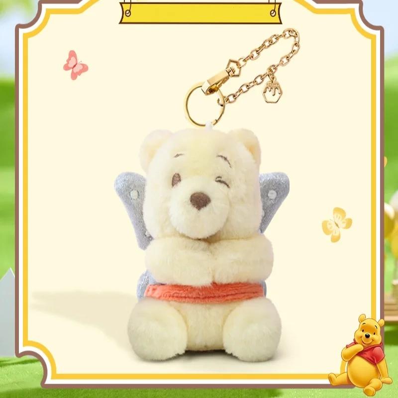 Genuine Winnie The Pooh Piglet Tigge Eeyore Plush Keychains Small Pendant School Bag Hanging Christmas Birthday Gifts Kids Toys