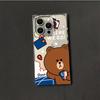 Clear Square Back Tube Case Protection For iPhone 13 16 ProMax 15 Plus 11 12 14 Pro Max Anti-Oxygen,Camera Bear Pattern Casing