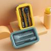 Lunch Box a prova di perdite, resistente al microonde, per pasti, frutta e snack, per picnic, studenti, con posate, portatile, Bento Box