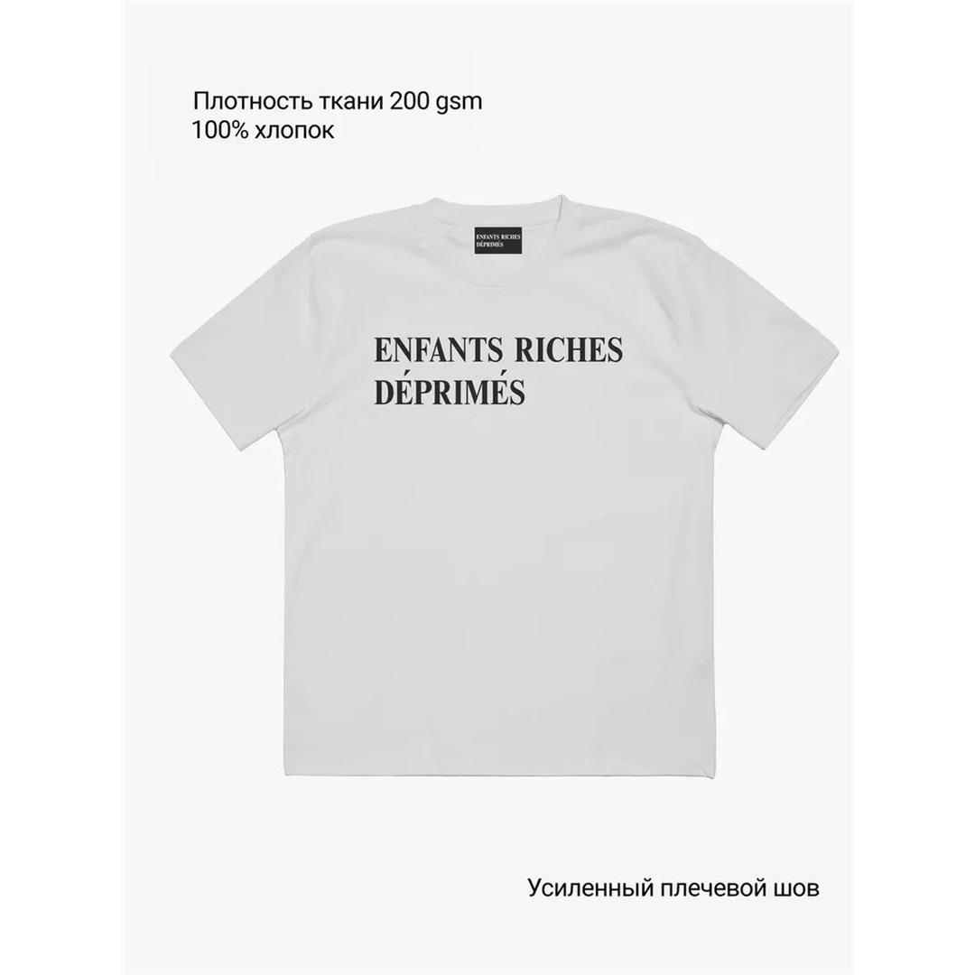 

ENFANTS RICHES DEPRIMES Футболка с принтом букв Мужская Женская Уличная Хип-Хоп Streetwear Оверсайз Футболки Модные Футболки С коротким рукавом Женская Мужская Одежда 4XL