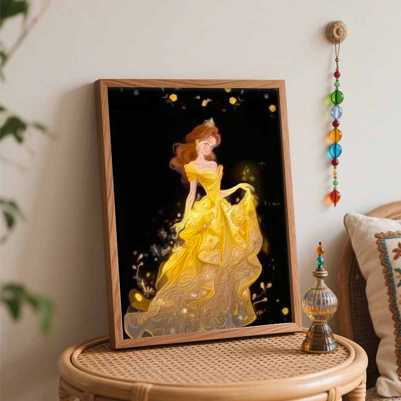 Disney Beauty and the Beast Belle oil paint by numbers painting kit handmade diy home decor gifts wall art canvas painting set crafts