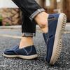 Fashion Men's Canvas Loafers Slip-On Breathable Comfortable Casual Shoes Lightweight Soft Sole Summer Outdoor Walking Sneakers for Men