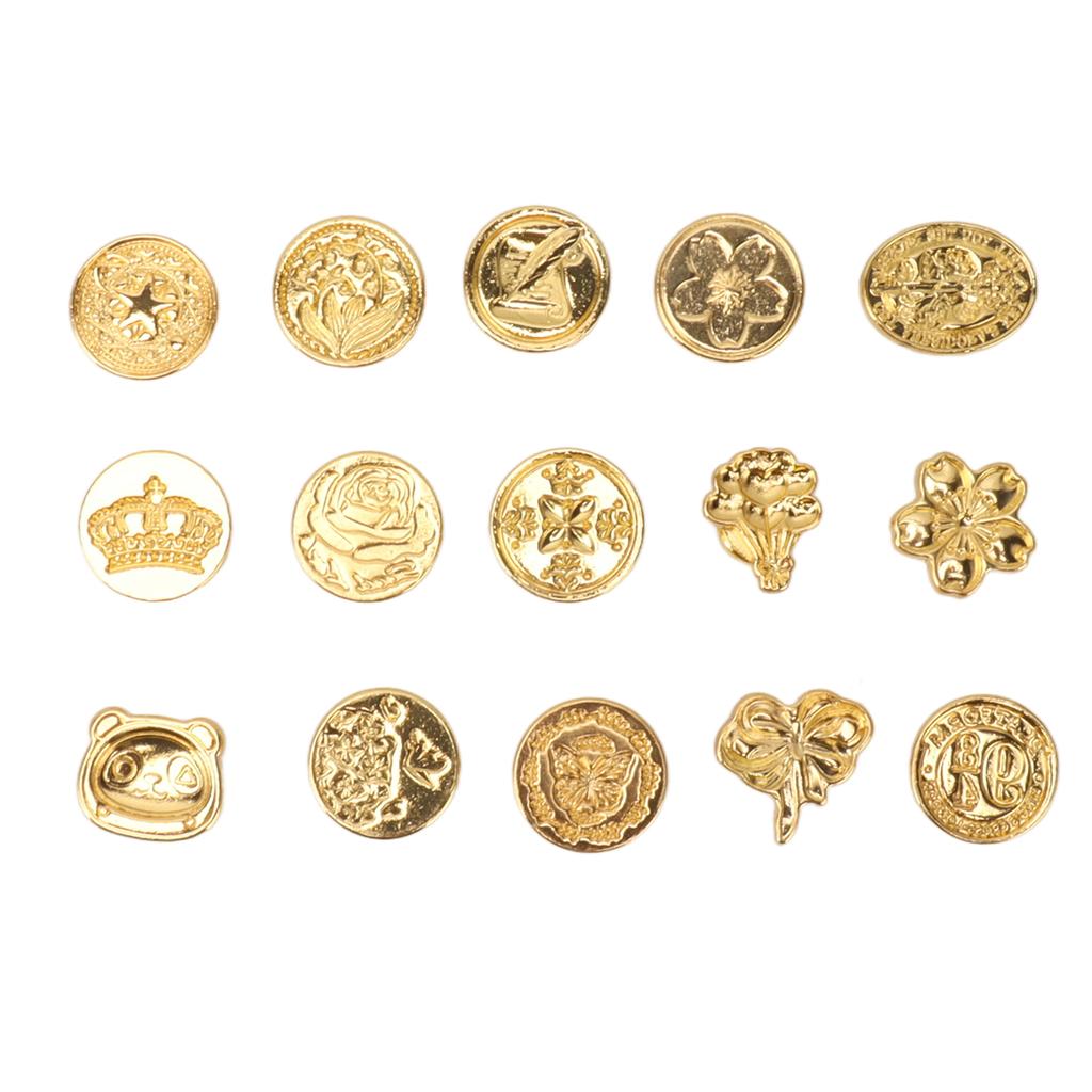 15-teiliges Wachs-Siegelstempel-Set, kreative, speziell geformte Siegelwachs-Stempelköpfe für Karten und Umschläge