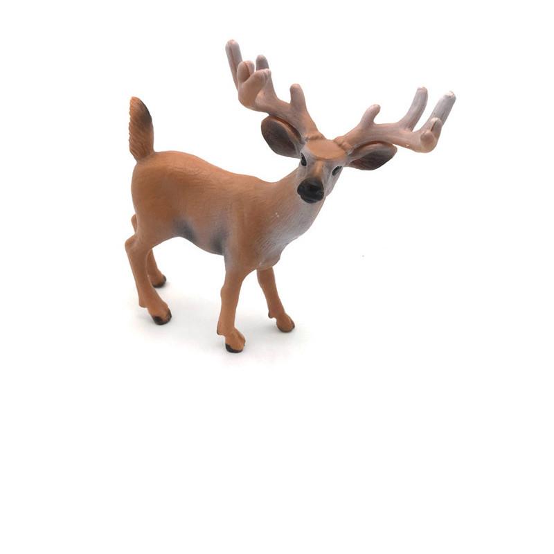 Home Party Decoration Static Decor Xmas Cute Deer Simulation Wild Animal Toy Set
