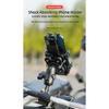 Universal Motorcycle Bike Phone Holder Aluminum Bicycle Riding Handlebar Clamp Rearview Mirror Navigation Bracket GPS Shockproof
