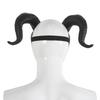 Plastic Halloween Mask Half Face Demon Mask Creative Sheep Horn Mask  Dress Up Party