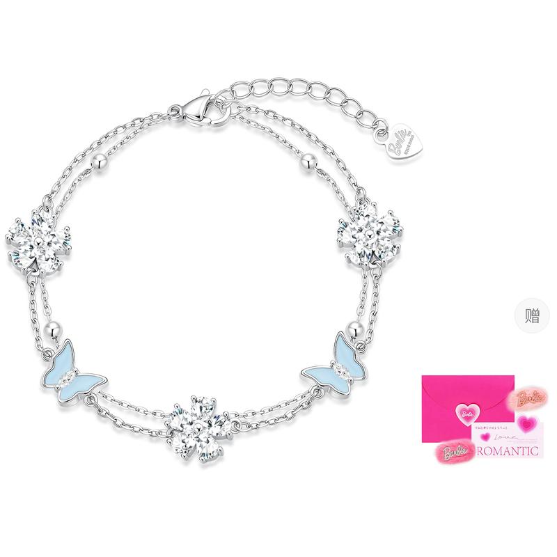 Barbie crystal bracelet [Limited to the latest movie in Moments]  Snowflake Butterfly Exquisite Student Couple Confession Niche Ba2512022 золотой