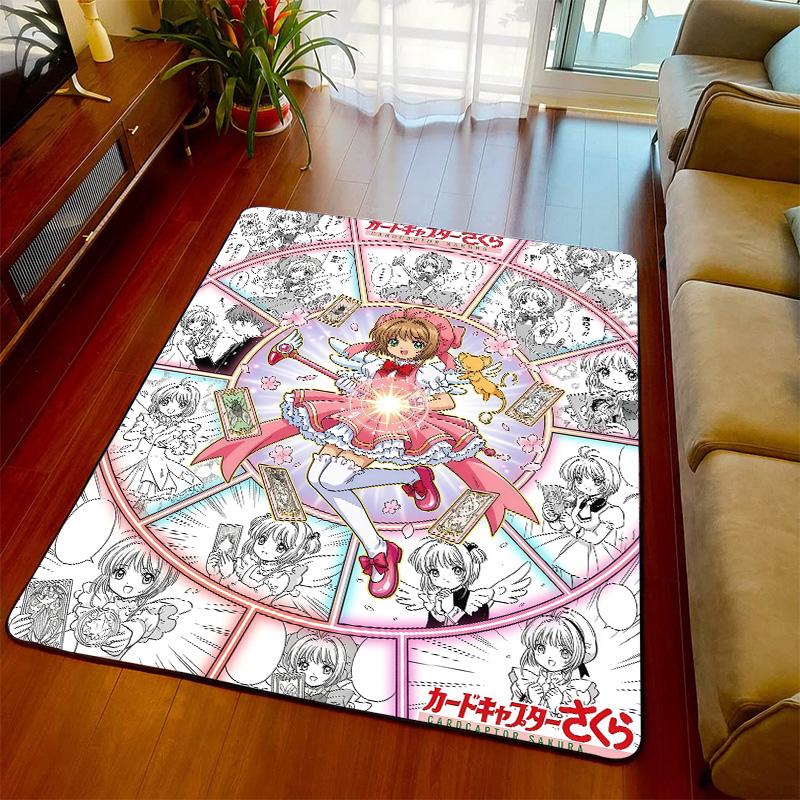 Cardcaptor Sakura Carpet Rug Anime Floor Mat Soft Surface Anti Slip Bottom for Living Room Bedroom Decor -QJY