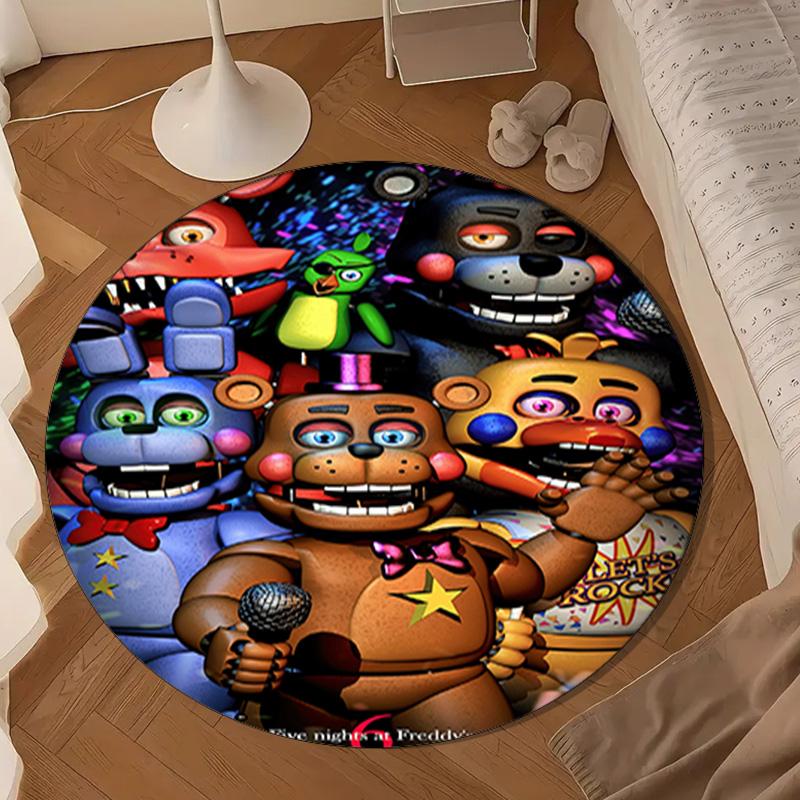 Five Nights At bears Horror Round Rug for Livingroom,Bedroom, Palyroom, Chair Rug, Area rug, Circle Carpet, Large Size Fan Christmas gift