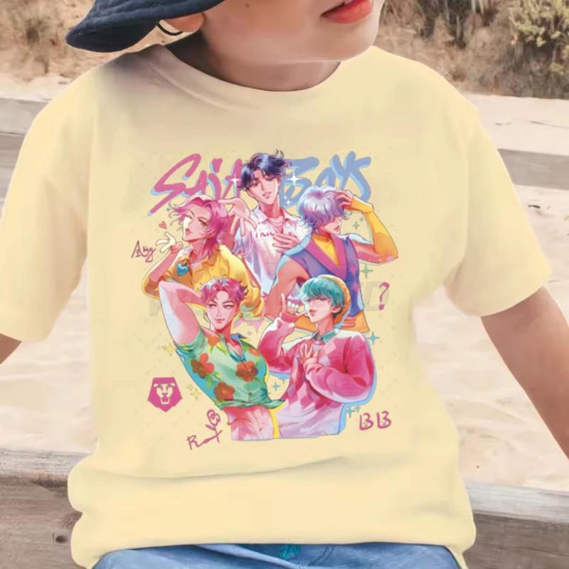 Saja Boys Tshirt Anime Kpop Demon Hunters Kids T-shirts Children's Clothing New Summer Casual Boys Girls Short Sleeve Tops