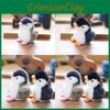 Delightful Plush Penguin Keychain Adorable Short Plush Toy Bag Accessory