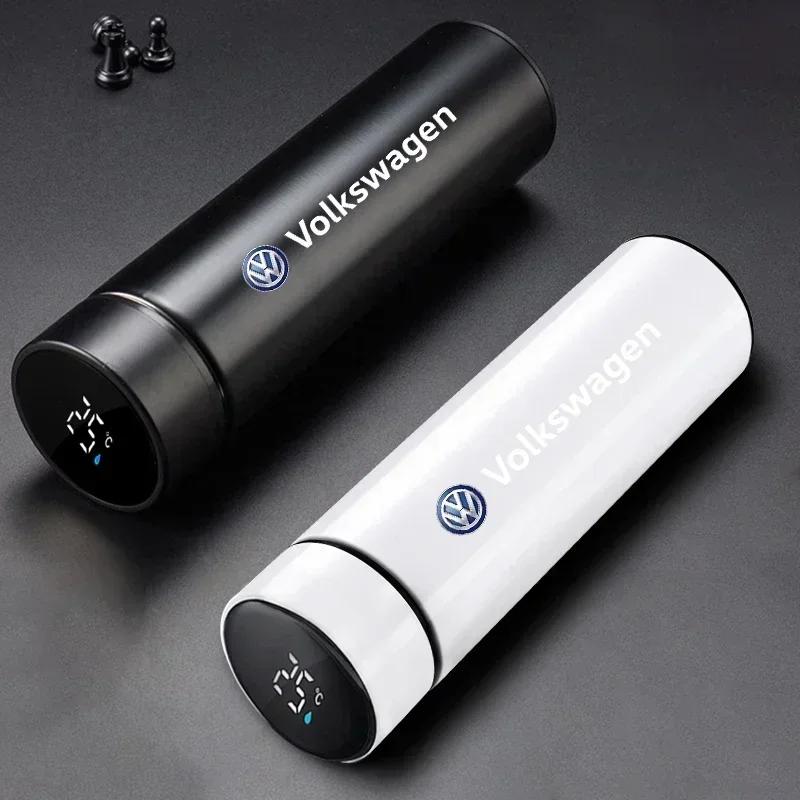 Nowy B5 Nowy Samochodowy Smart Kubek Termosowy Izolowany Kubek Cyfrowy Wyświetlacz Temperatury LED Dla Volkswagen VW GTI R