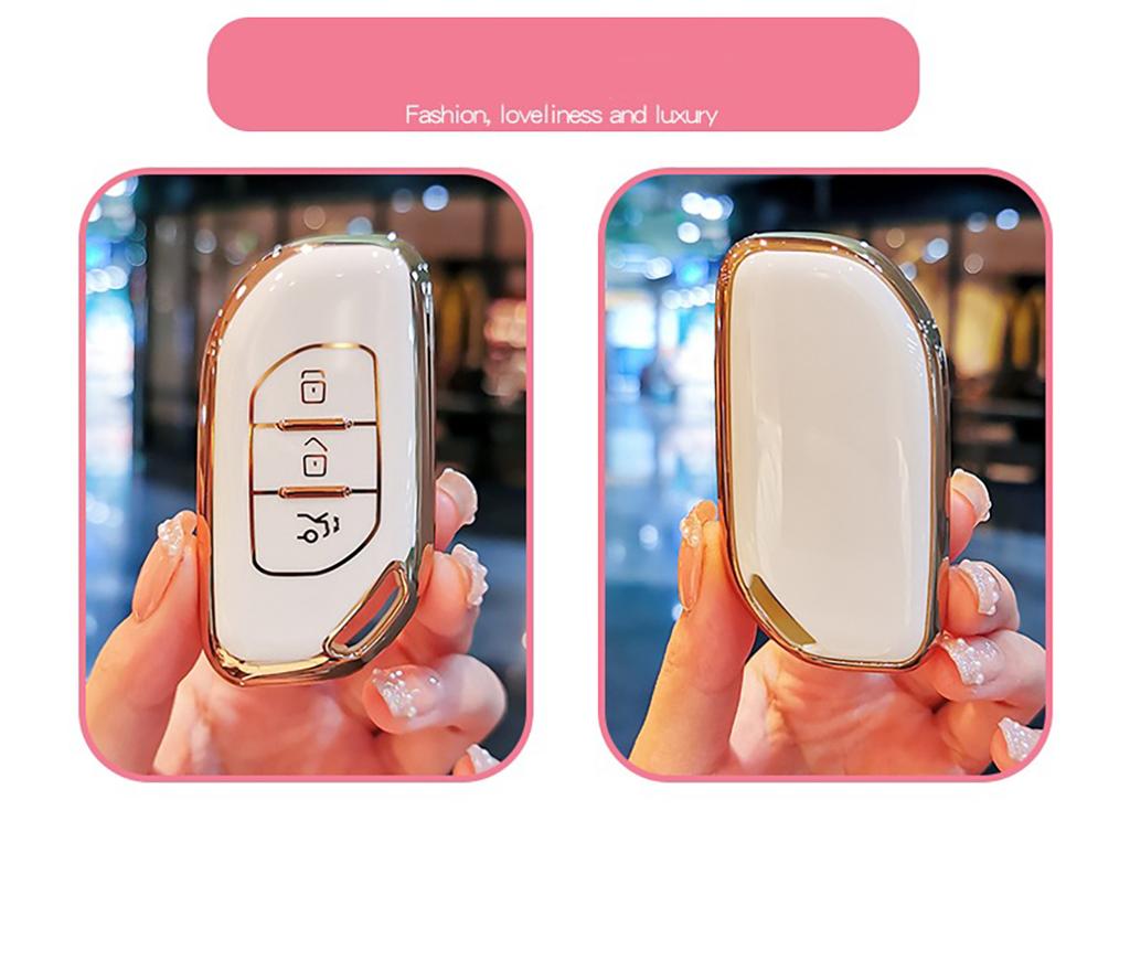 Tpu Key Cover Case Holder Chain Ring For Dongfeng Fengxing Forthing T5 Evo  Accessories Car-Styling