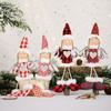 Christmas Decoration Wing Plaid Love Girl Hanging Ornaments Angel Pendant Gift