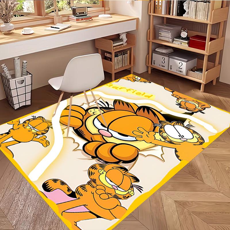 Garfield Print Rug, Washable Floor Carpet, For Entryway Dorm Laundry Room Office Study, Home Decor Birthday Christmas Gift