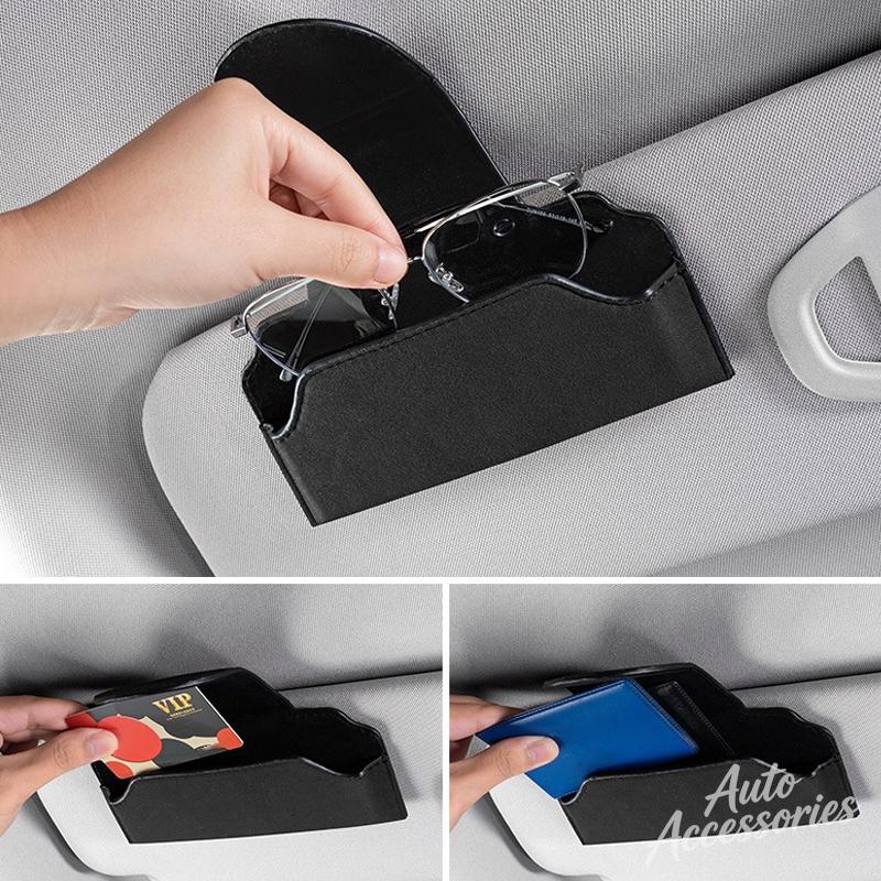 Car Glasses Holder Clip Accesorios Decoration Sun Glasses Storage For Porsche 918 911 718 Taycan Panamera Cayenne Boxster Cayman
