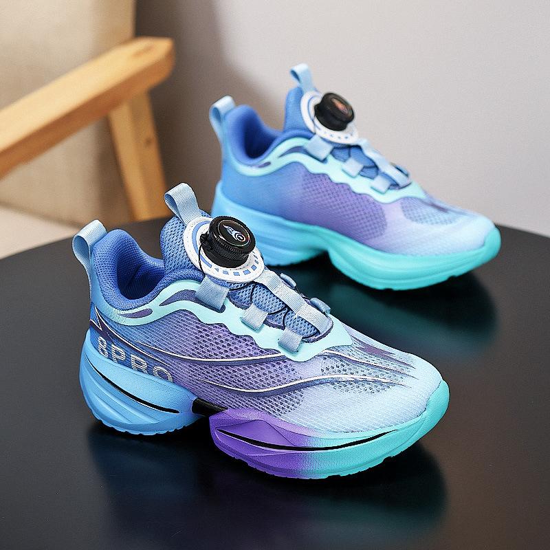 Boys shoes single net 2025 new summer breathable children's running sports basketball shoes shock absorption training mesh shoes
