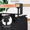 Under Desk Cable Management Box Hidden Cord Organizer with Strong C Clamp for Office Home Black Fabric