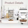 Earring Tree Hanger Jewelry Display Rack Rings Tray Organizer Holder Stand for