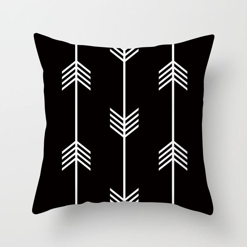 Nordic Black and White Geometric Cushion Cover Home Living Room Sofa Decoration Square Pillow Pillow Cover