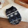 Ethnic Style Printed Fleece Pet Clothes Small Dog and Cat Hoodies Soft and Warm Clothing Pet Supplies Daily Dressing