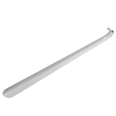 Professioneller Schuhlöffel aus glänzendem, silbernem Metall aus Edelstahl für Senioren