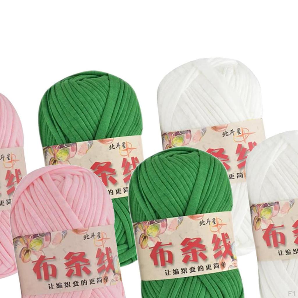 6 Pieces Chunky Yarn Knitting Spaghetti Fabric Cloth for Blanket Pillow