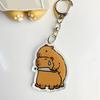 Colorful Capybara Shaped Key Rings Colorful Acrylic Keychain with Capybara Motif for All Ages Unique Keyrings Gift