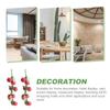 2 Pcs Simulation Peach Hanging String Fruit Photo Props Realistic Artificial Fake Vine Decor Decorations