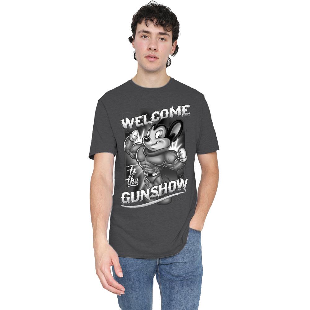 Mighty Mouse Unisex Erwachsene Mighty Gunshow T-Shirt