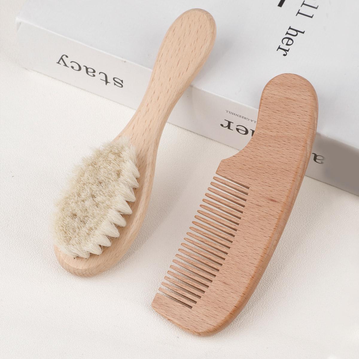 

Буковый гребень с подушкой безопасности, шерстяная щетка, плоский гребень, портативная детская щетка для шампуня, шерстяная мягкая щетка, набор расчесок для волос