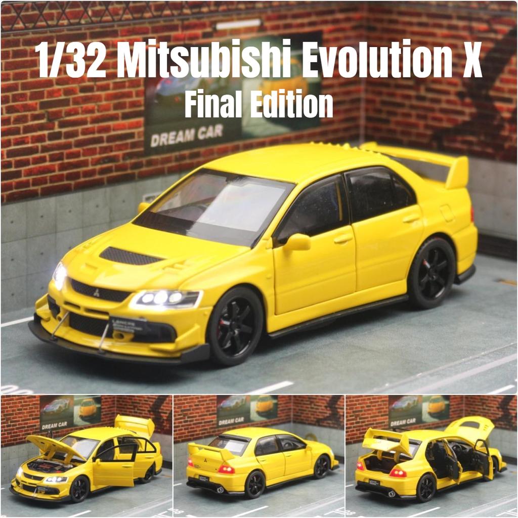 1/32 Mitsubishi Lancer EVO Final Edition Racing Toy Car Model Diecast Metal Miniature Collection Gift for Children Boys