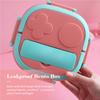 Lunch Box With Fork 3 Compartment Japanese Lunch Box Reusable Lunch Dinner Containers Leakproof Stainless Steel Bento