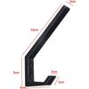 2PCS Helmet Holders Plastic Hanging Hooks Wall Mounted Hangers Hat Glove Bag Shoe Clothes Rack-Black